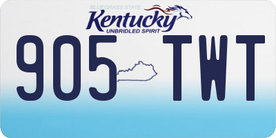 KY license plate 905TWT