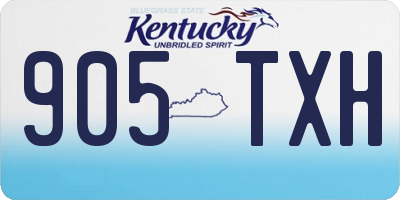 KY license plate 905TXH