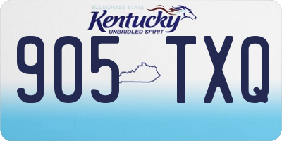KY license plate 905TXQ