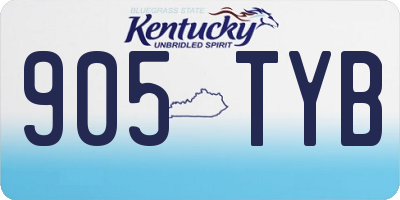 KY license plate 905TYB