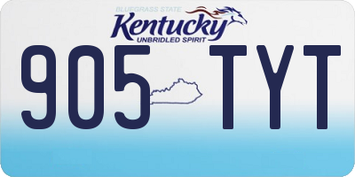 KY license plate 905TYT