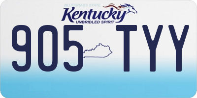 KY license plate 905TYY