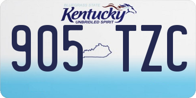 KY license plate 905TZC