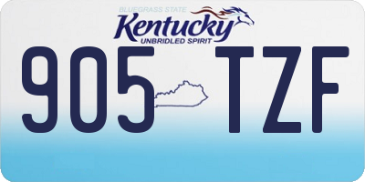 KY license plate 905TZF