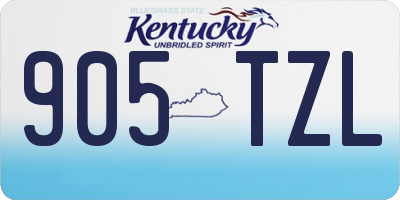 KY license plate 905TZL