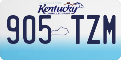 KY license plate 905TZM