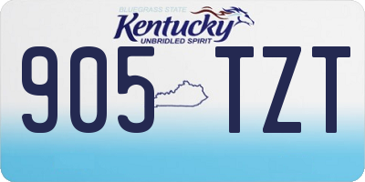 KY license plate 905TZT