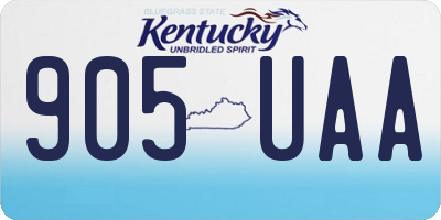 KY license plate 905UAA