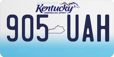 KY license plate 905UAH