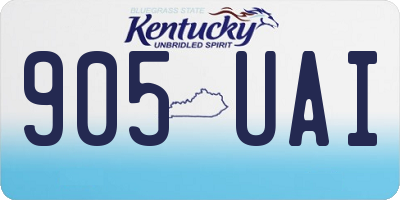 KY license plate 905UAI