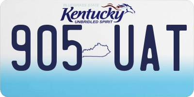 KY license plate 905UAT
