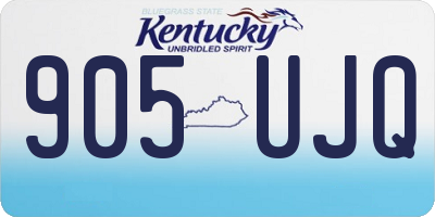 KY license plate 905UJQ