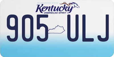 KY license plate 905ULJ