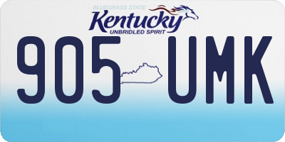KY license plate 905UMK