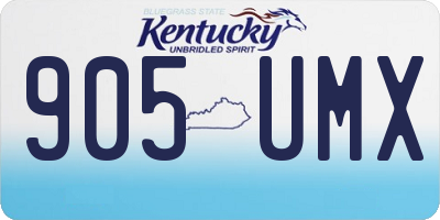 KY license plate 905UMX