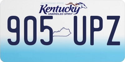 KY license plate 905UPZ