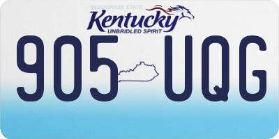 KY license plate 905UQG