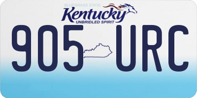 KY license plate 905URC