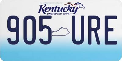 KY license plate 905URE