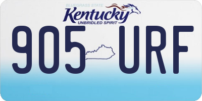 KY license plate 905URF