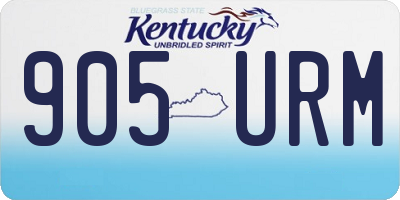 KY license plate 905URM