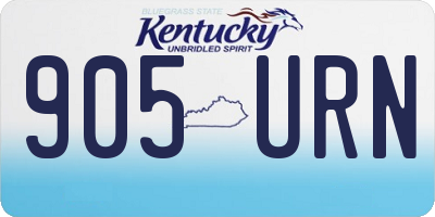 KY license plate 905URN