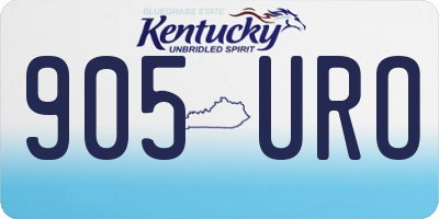 KY license plate 905URO
