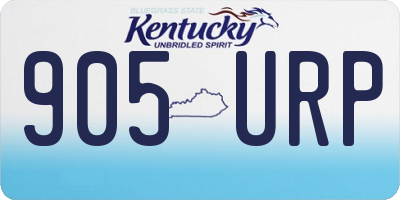 KY license plate 905URP