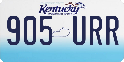 KY license plate 905URR