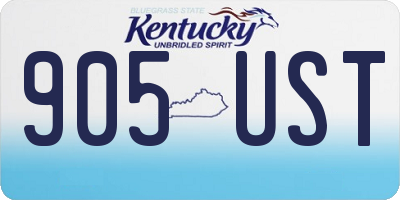 KY license plate 905UST