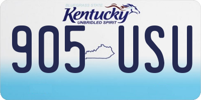 KY license plate 905USU