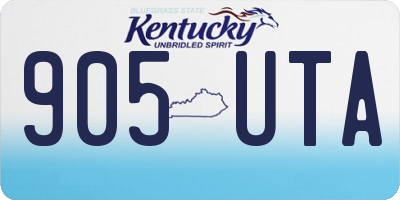 KY license plate 905UTA