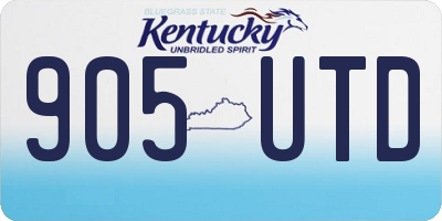 KY license plate 905UTD
