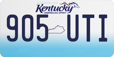KY license plate 905UTI