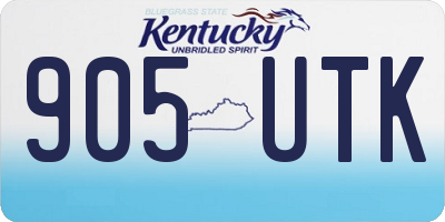 KY license plate 905UTK