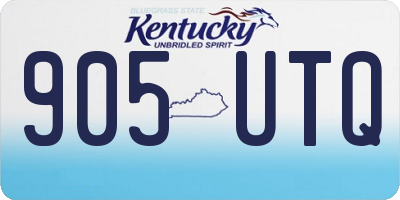 KY license plate 905UTQ
