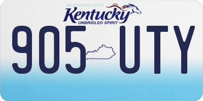 KY license plate 905UTY