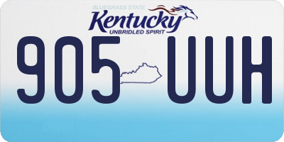 KY license plate 905UUH