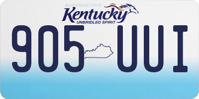 KY license plate 905UUI