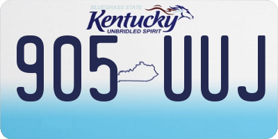 KY license plate 905UUJ