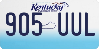 KY license plate 905UUL