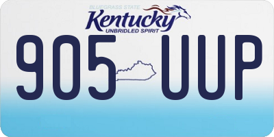 KY license plate 905UUP
