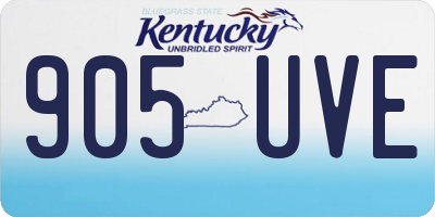 KY license plate 905UVE