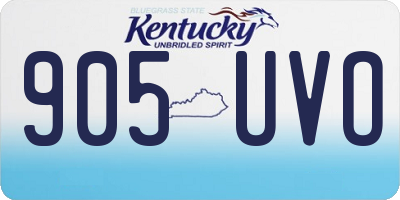 KY license plate 905UVO