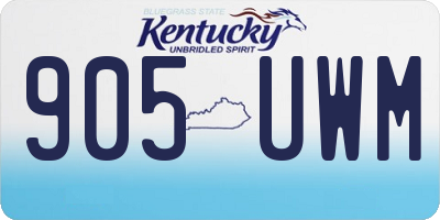 KY license plate 905UWM