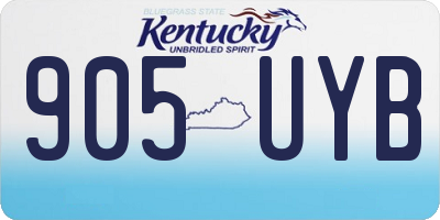 KY license plate 905UYB