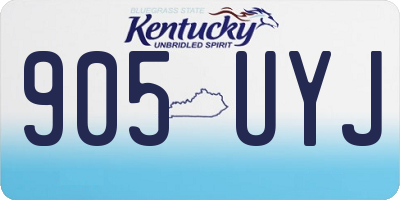 KY license plate 905UYJ