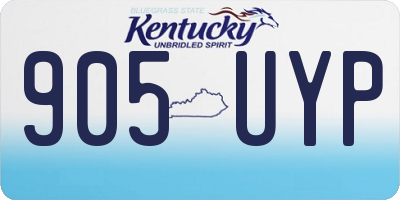 KY license plate 905UYP
