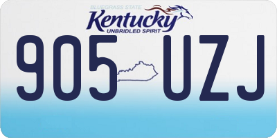 KY license plate 905UZJ