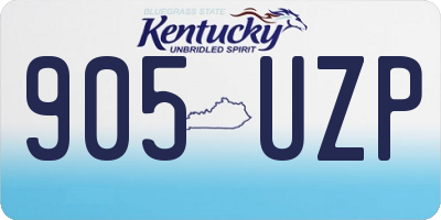 KY license plate 905UZP